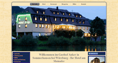 Desktop Screenshot of gasthof-anker.de